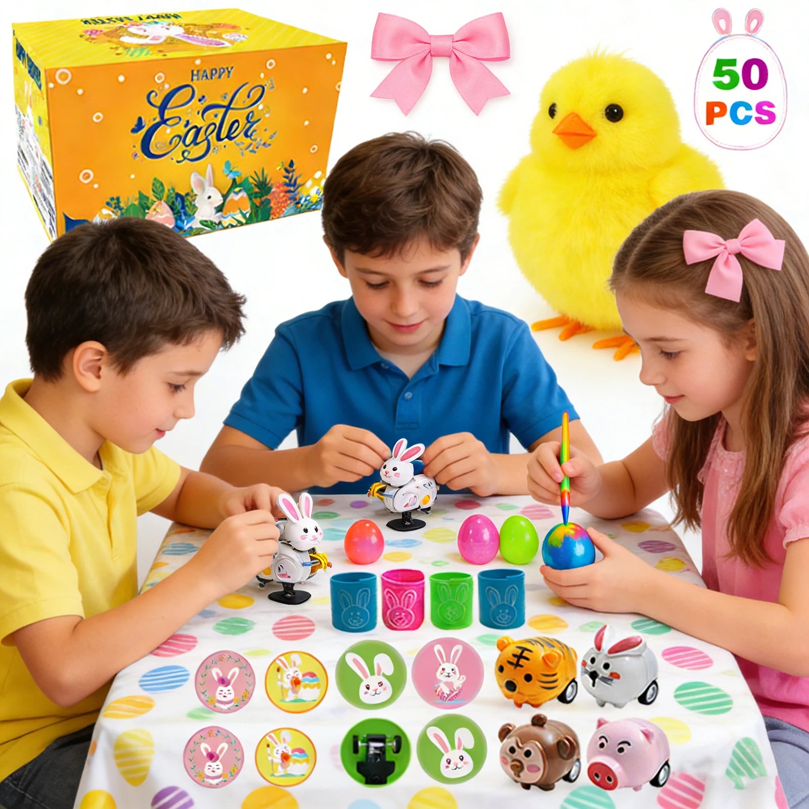 120 Pre-Filled Easter Eggs with Toys – No Stuffing Needed