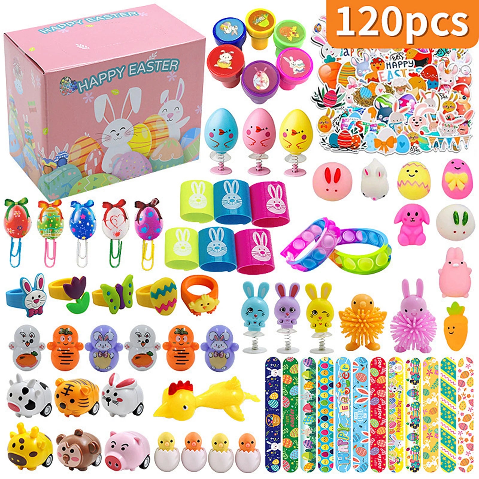 120 Pre-Filled Easter Eggs with Toys – No Stuffing Needed